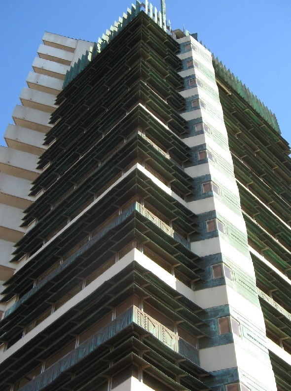 The Price Tower in Bartlesville, Oklahoma, was designed by famed architect Frank Lloyd Wright.