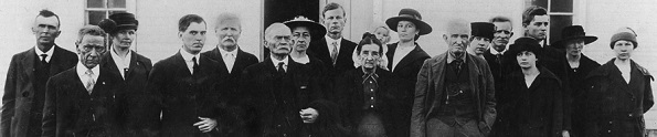 Deacon J.T. Falls and congregation of Merriman Baptist Church in 1919.